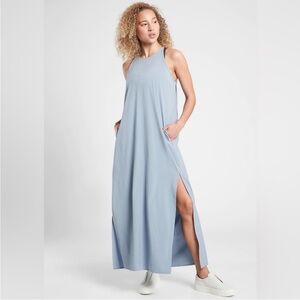 ATHLETA HAYES PLEATED MAXI DRESS SZ S